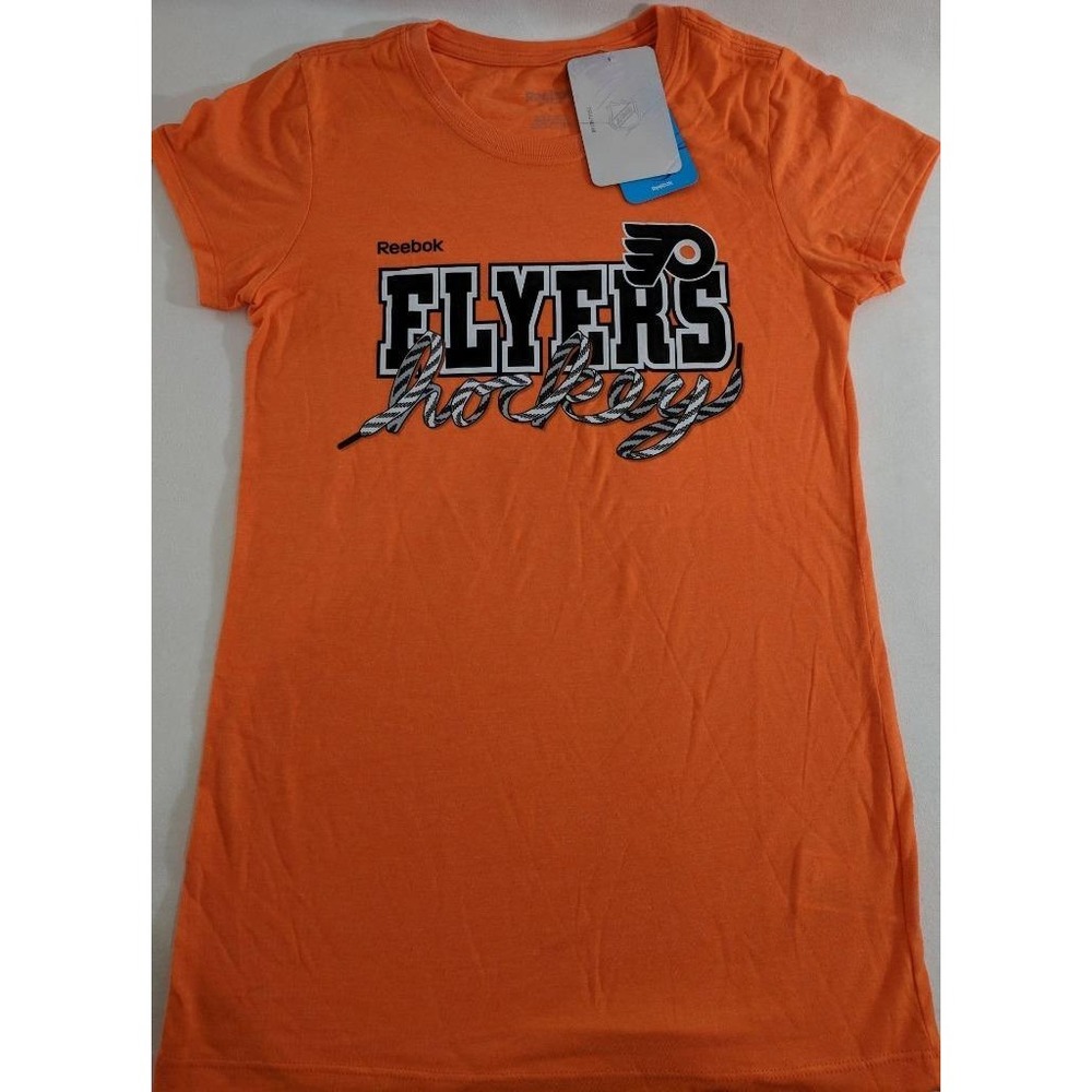 Reebok Women's Small Philadelphia Flyers NHL Hockey T‑Shirt Tee Shirt NEW NWT